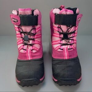 Sz 5 Big Kids Girls Ranger Pink Thermolit Snow Boots - Warm Winter Footwear